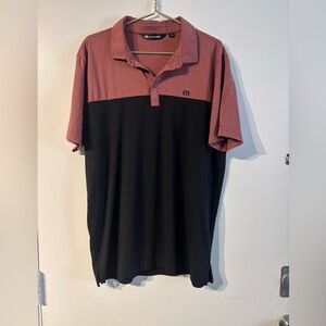 TravisMathew Mens XL Polo Shirt Colorblock Golf Casual Short Sleeve